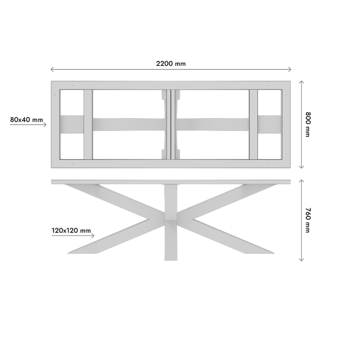 Noga za stol Acamar Frame Extreme