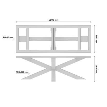 Noga za stol Acamar Frame Extreme