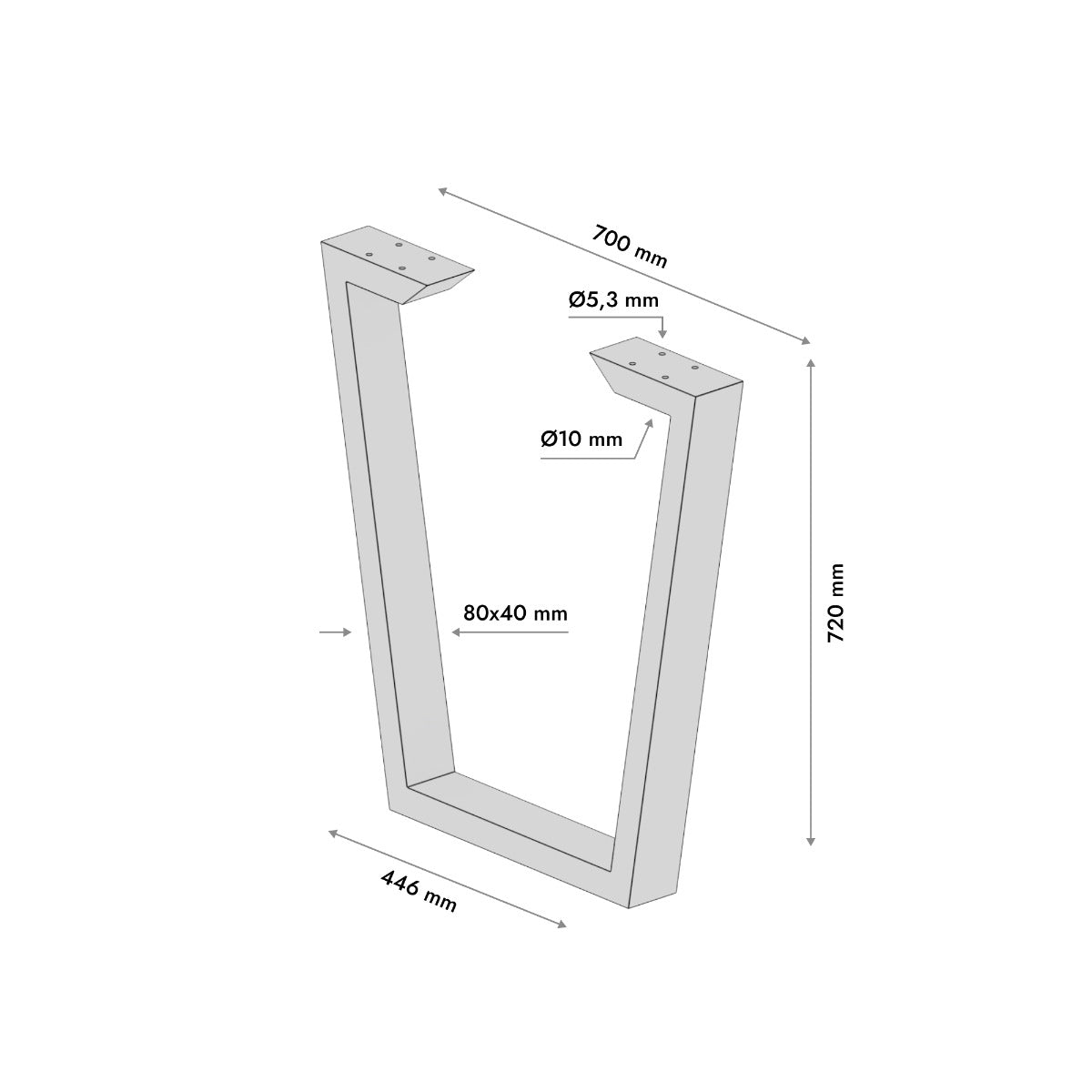 Noga za stol Atria Epox Lite