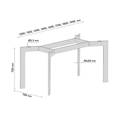 Noga za stol – Barax Double