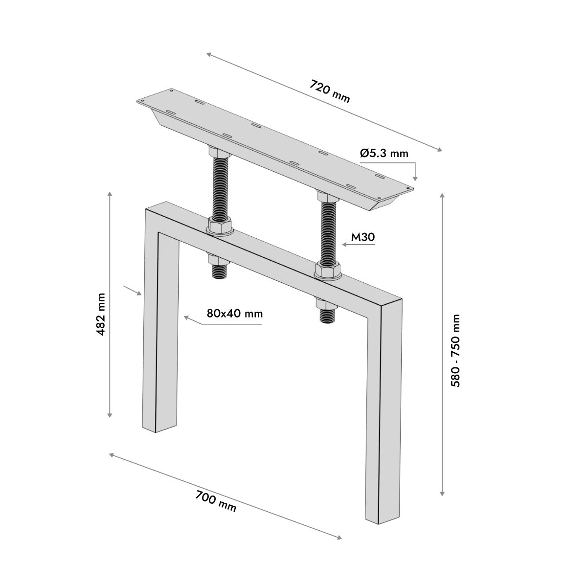Noge za stol – Etamin Screw