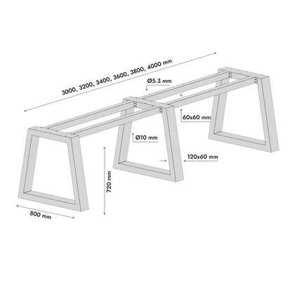 Noge za stol Nemesis Extreme Long